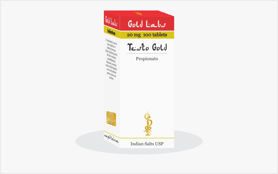 Testo oral Propionato gold labs 20 mg/ 100comprimidos
